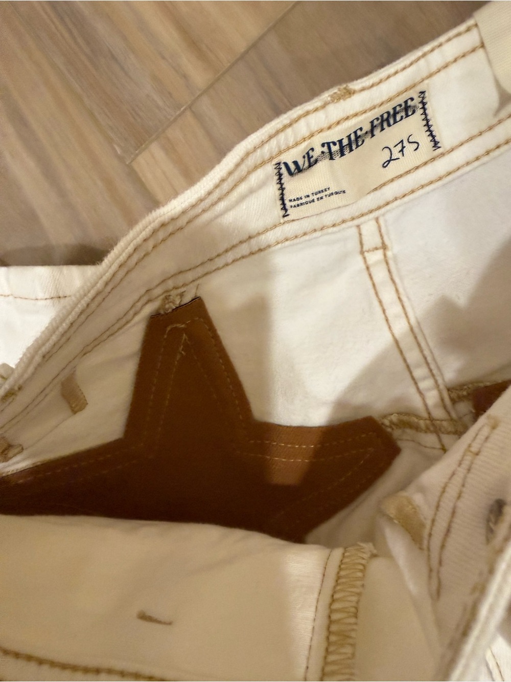 Free People Firecracker Flare Jean We The Free Suede Stars Desert Plains 27S NWT - Picture 9 of 10